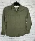 REI Cooperative Womens Wallace Lake L/S Flannel Shirt Army Cot Green Heather S
