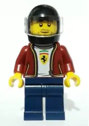 LEGO Ferrari F8 Tributo Driver (Item No: sc082) (Also Includes Hairpiece)