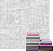 Garden Chair Seat Cushion Covers 3/5/8/10/15/20cm Thick Linen Fabric Chair Replacement Cushion Cover with Zipper Non Slip for Square Kitchen Dining Sofa Cushion(White,70x70x20cm Thick)