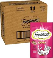 TEMPTATIONS Cat Treats Hearty Beef Flavour 85g, 6 Pack