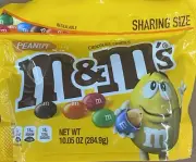 M&M's Peanut Milk Chocolate Candy SHARING SIZE - 10.05 oz Bag