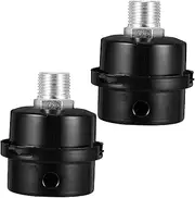 Veemoon 2pcs Air Compressor Noise Reduction Filter Thread Air Intake Muffler for Quieter Operation Enhance Compressor Performance Efficiency