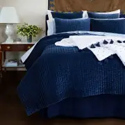 John Robshaw Velvet Quilted Coverlet, King