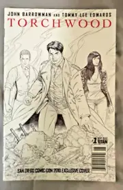 TORCHWOOD #1 SAN DIEGO Comic Cone SDCC SKETCH VARIANT 2010 NM TITAN COMICS