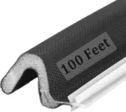 100 Feet Weather Stripping Door Seal Strip - V-Shaped Q Foam for Tight Seal