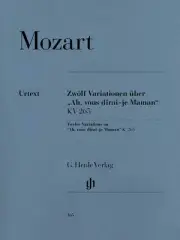 Mozart 12 Variations Ah Vous Dirai-Je Maman Piano Solo Henle Urtext Music Book