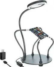 XYK Helping Hands Soldering Station with 3X Magnifying Glass light, 4...