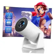 [Short Throw/Adjustable Stand]Mini projector with WiFi and Bluetooth, White