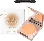 Oloty Under Eye Corrector, Oloty Colored Clay CC Undereye Corrector, Hydrating & Brighten Under Eye Concealer with Brush (#2 Natural)