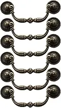 6X Antique Cabinet Door Drawer Handles 100 mm