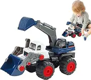 Excavator Toy Model | Construction Vehicle Bulldozer Model for Boys - Push and Go Indoor Outdoor Playing Figure for Birthday for Playground, Living Room