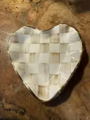 Mackenzie Childs parchment heart dish new