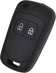 Yurefax 2 Buttons Silicone Key Case Cover Shell Holder Protector, for Opel, Astra J Corsa D Zafira C Mokka Insignia A Cascada Karl Adam Meriva Car Rubber Key Cover