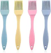 Set of 4 Pastry Brushes, 4 Colours, Pastry Brush, Silicone Grill, Kitchen Brush, Silicone Brush, Baking, Heat Resistant Oil Brush, Baking Pastry Pastry Brush Set, Cake Brush