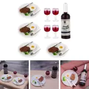 33Pcs Dollhouse Mini Food Drinks Set Kitchen Game Toys