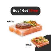 Salt Cooking Block BOGO 12×8×2″ + Free 8×8×1″ Block – Real Himalayan Pink Salt