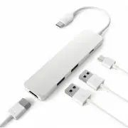 Connect Cable 4-Port Male USB-C to HDMI/USB 3.0 Hub For Laptop (White)