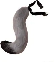 Faux Fur Tail for /Teen Furry Wolf Dog Fox Puppy Costume Halloween Party Cosplay