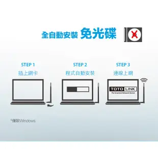 TOTOLINK A650UA 無線網卡 WiFi接收器 USB無線網路卡 WiFi網路卡 AC雙頻 大天線【自動驅動】