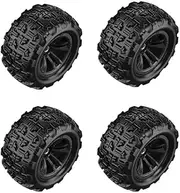 4PCS Original 12mm Hex Hub Wheel Rims & Rubber Tires for Hyper Go 1/16 Off-Road RC Car, 16208, 16209, 16210, H16BM, H16GT, H16H