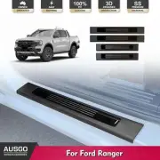 AUSGO Scuff Plate Door Sill Protector Black For Ford Ranger Next-Gen 2022+ (for: Ford)