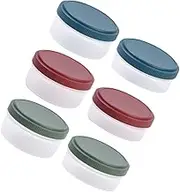 6pcs Leakproof Salad Dressing Containers with Lids Freezer Safe Food Storage Reusable Sauce Cups for Lunch Box Meal Prep Portable Dipping Sauce Containers for Travel