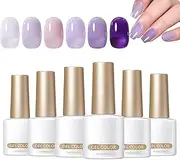 Gel Jelly Nail Polish, 7ml Professional Jelly Polish Gel Set of 6, Wear-Resistant Manicure Supplies for Beginners Enthusiasts Professionals