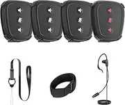 Came-TV Nano Compact Wireless Intercom System, Hands-Free Group Communication Intercom with Built-in Mic&Speaker Zero Latency 335M Range IP63, Intercom for Film Production Climbing Sports (4 KIT)