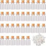 36 Pack Mini Glass Bottles w/ Cork Stoppers 5ml DIY Art Crafts Storage Container