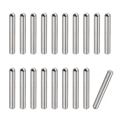 2.8x18mm Dowel Pins, 20pcs Round Head Flat Chamfered End Dowel Pin