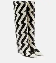 [Jimmy Choo] Jimmy Choo Blake 85 leather knee-high boots AU 9 black