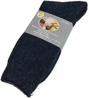 [Boutique Retailer] Merino Wool Blend Work Hiking Warm Winter Thermal Socks, Navy, Size 11-14 (1 Pair)