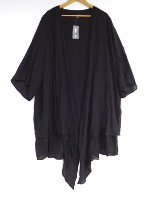 New Autograph Top 26 Womens Black Open Cover Up Layered Swim Beach Resort