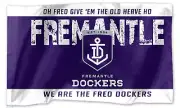 Fremantle Dockers Official AFL Kids Flag 30cm x 48cm (No Stick) with Tracking