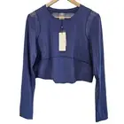 Calia Carrie Underwood Inspire Top Women XXL Purple Long Sleeve Mesh Crop Top