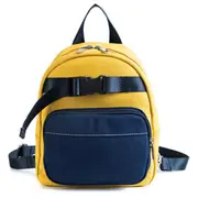 Contrast Color Canvas Casual Shoulder Bag Girl Handbag, Size: L (Yellow)