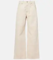 [Jacquemus] Jacquemus Croc-effect wide-leg jeans 29 beige