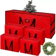 Berlune 6 Pcs Christmas Tree Storage Bag for 7.5 ft Heavy Duty 600d Oxford Wa...