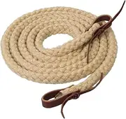 Weaver Leather Silvertip Hollow Braid Roper Rein, Tan, 5/8-Inch x 8-Feet