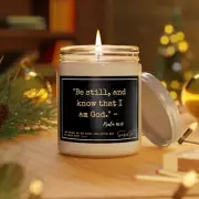 Inspirational / Christian (Psalm 46:10) Sea Breeze Scented Candle, 9oz