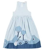 [Stella McCartney Kids] Stella McCartney Kids Patchwork cotton chambray dress Y 2 blue