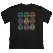 Sun Records Rocking Color Block Kids Youth T Shirt Licensed Rock Band Tee Black
