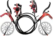 E-Bike Hydraulic Brake Set with 160mm Rotors Front and Rear Hydraulic Disc Brake Caliper Lever for Electric Bike Scooter