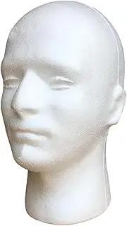 Amagogo Mannequin Head Display Stand Round Base Durable 11'' Tall Male Stand Model Manikin for Headphone Glasses Shop Home Headwear