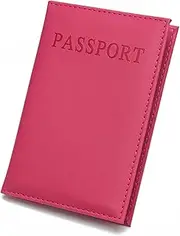 [CHUAN boutique] Passport Holder Leather Passport Cover Simple Thin Ticket Holder Thief-Proof Document Organizer Passport Cover