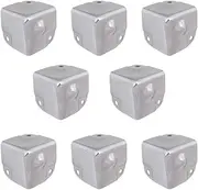 Tiazza 8Pcs Galvanized Tool Box Corner Protectors Aluminum Box Angle Guard Metal Wrap Angle