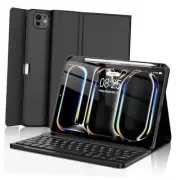 Keyboard Case for iPad Pro 11-inch (M4) 2024, Smart Folio Cover with Pencil