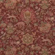 Mulberry Animal Floral Medallion Print Fabric- Wild Things / Plum 2.85 yd FD2005