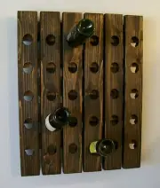 Handmade Riddling Wine Rack Wood Wall Hanging