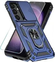 [SunStory] Case for Samsung Galaxy S24 Plus / S25 Plus Case with HD Screen Protector & Kickstand & Slide Camera Cover, [ Military-Grade ] Phone Case for S24 Plus / S25 Plus 6.7" (Blue)